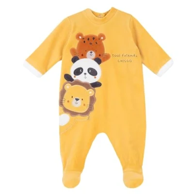 Abbildung von Chicco, Tutina con apertura patello, in ciniglia, Baby Unisex, Arancione, 0M, Entworfen Italien