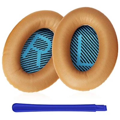 Abbildung von TesRank Ohrpolster für Bose QuietComfort 35 ii &amp; Ersatz, Professionelle Earpads QC35 QC25 QC15 QC2 AE2 AE2i AE2w SoundTrue SoundLink Kopfhörer Khaki