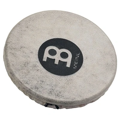 Abbildung von Meinl Percussion Headed Spark Shaker Gebogener mit Ziegenfell für veränderbare Tonhöhe Musikinstrument Stahl, Schwarz (SH18)