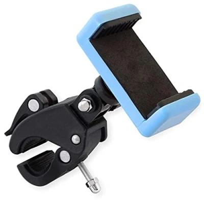 Abbildung von keepdrum PH01 BL universal Handy Halter Blau Smartphone Halterung für Fahrrad, E Bike, Scooter/Mikrofonständer