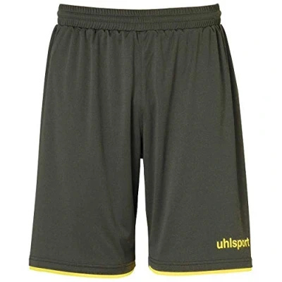 Abbildung von uhlsport Kinder Club Herren Shorts, Dark Olive/Fluo gelb, 164
