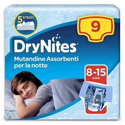 Abbildung von Huggies DryNites Nachtwindeln bei Bettnässen, für Jungen 8 15 Jahre (27 57 kg) 9 Stück