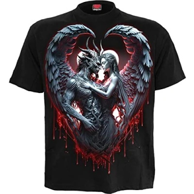 Abbildung von Spiral Solemn Vow Front Print T Shirt Schwarz XL