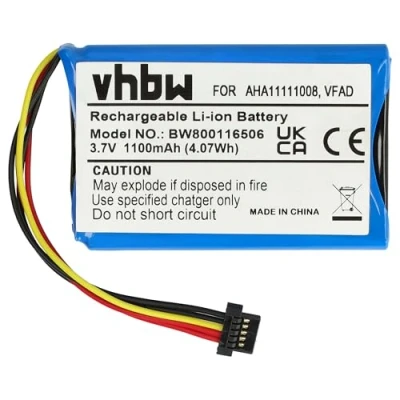 Abbildung von vhbw Akku kompatibel mit Tomtom Go 6100, 4FL60, 6200, 6250 GPS Navigation Navi (1100 mAh, 3,7 V, Li Ion)