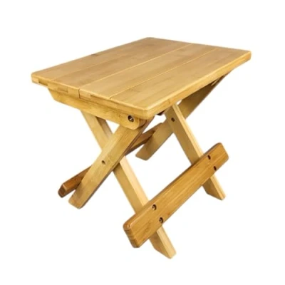 Abbildung von GMMH Klapphocker aus Holz Hocker Holzhocker Blumenhocker Klapptritt