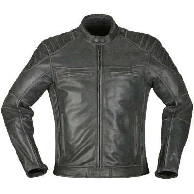 Abbildung von Modeka Vincent Aged Motorrad Lederjacke (Black,3XL)