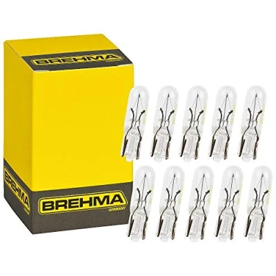 Abbildung von 10x BREHMA T5 1,2W Glassockellampe 12V W1,2W W2x4.6d