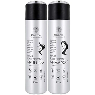 Abbildung von Fidentia Hair Extensions Shampoo &amp; Spülung Sensitive ohne Silikone hoher Anteil Arganöl für Rohhaar
