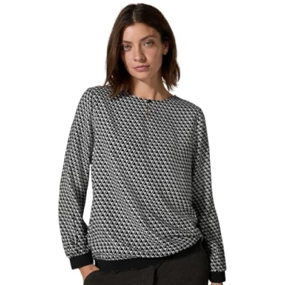 Abbildung von Cecil MIT Minimal Print Bluse, Damen, Größe: Large, Grau