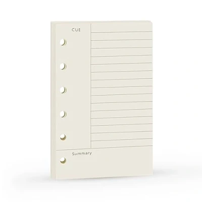 Abbildung von A7 Cornell Design Planner Refill 6 Holes Notebook Binder Refills, College Rule Note Linned Inserts for Filofax 100gsm Paper Pocket Size, 4.84 x 3.23&#039;&#039;, Harphia