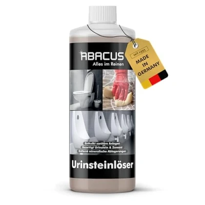 Abbildung von ABACUS® Urinsteinlöser extrem starker Urinsteinentferner WC Spezialreiniger Urinal Reiniger Kalklöser Kalksteinentferner Kalkentferner Urinlöser Urinentferner 1000 ml (2450)