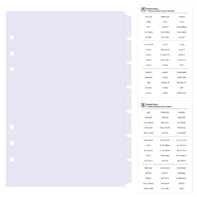 Abbildung von DY.2ten weiß Ordner Trennblätter A5 6 Loch 7 Blätter, Kunststoff Register Index ​Teiler für Ringbuch,Notizbuch,Planer(21cm x 14.2cm)