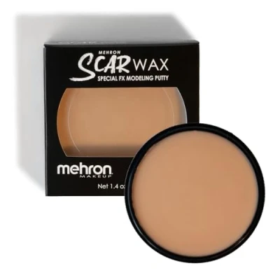 Abbildung von Mehron Make up Scar Wax Special FX Modeling Putty Formbares weiches Wachs für Narbenwachs SFX falsche Narben, Wunden, Cosplay &amp; Halloween Effekte (Light)