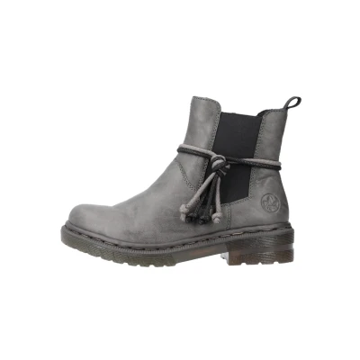 Abbildung von Rieker Chelsea Cowboy/Bikerstiefelette smokegrey, Damen, Größe: 38, Smoke grey Schuhe