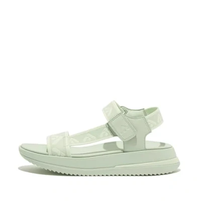 Abbildung von Fitflop Sandale &quot;SURFF WEBBING BACK&quot;, Sommerschuh, Sandalette, Keilabsatz, mit Microwobbleboard Fußbett