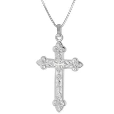 Abbildung von trendor Kette mit Anhänger orthodoxem Kreuz 35 mm 925 Silber