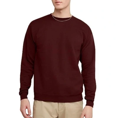 Abbildung von hanes EcoSmart Fleece, Cotton Blend Pullover, Crewneck Sweatshirt for Men (1 or 2 Pack), Mulled Berry 1 Pack, 3X Large