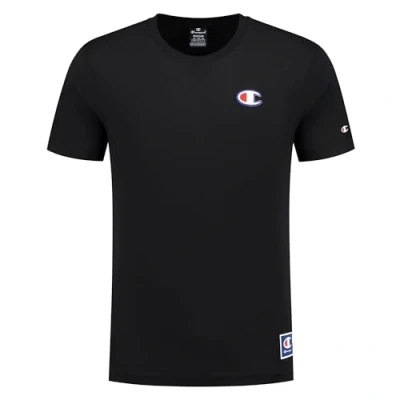 Abbildung von Champion Retro Crewneck Backprint Tshirt print, Herren, Größe: Large, Black