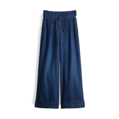 Abbildung von OPUS Mid RISE Cropped Relaxed FIT Flared Jeans, Damen, Größe: 42, deep blue