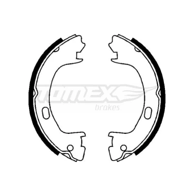 Abbildung von TOMEX brakes TX 22 71 Bremsbacken Hinterachse 170 CHRYSLER: Sebring II Cabrio, PT Cruiser Kombi, 300M Limousine