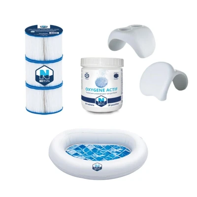 Abbildung von Pack accessoires spa Netspa: Filtration. Aktiv Sauerstoff. Kopfstütze. Fußdusche