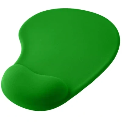 Abbildung von OcioDual Mauspad mit Handgelenkauflage, Grün, Ergonomische Mouse Pad Gelunterstützung, Weicher Stoff Rutschfester Gummibasis für Laser und Optische Mäuse