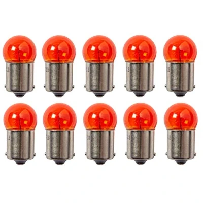 Abbildung von 10 x Glühbirne 12 V W BA15S Orange Blinklicht Lampe Scheinwerfer Motorrad Scooter Auto