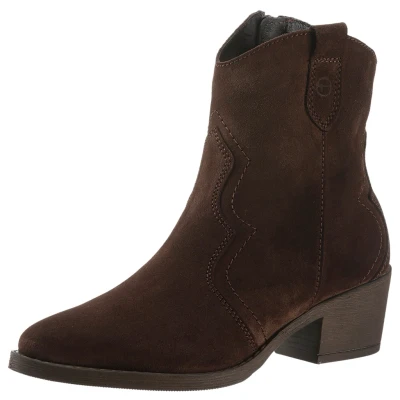 Abbildung von Tamaris Cowboy/Bikerstiefelette, Damen, Größe: 38, Mocca Schuhe