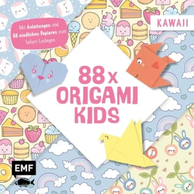 Abbildung von 88 x Origami Kids Kawaii: Mit Anleitungen und bunten Papieren zum Sofort Loslegen