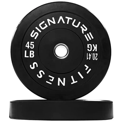 Abbildung von Fitvids Bumper Plate Olympische Hantelscheiben mit Stahlnabe, 5,1 cm, 20,4 kg, Paar