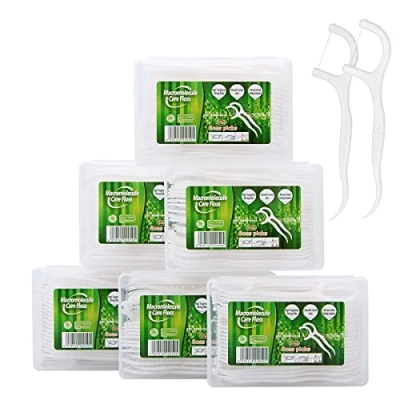 Abbildung von 300 Stück Zahnseide Sticks Einwegzahnseide Dental Floss Zahnseidesticks mit Zahnstocher Zahnpflege Interdental Flosser Zahnseiden tragebarem Reiseetui Disposable Zahnreiniger