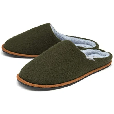 Abbildung von Dunlop Mens Hausschuhe Bequem Slip On Pantolettenschuhe Faux Fur Lined Felt Gedächtnisschaum Größens EU 41 46