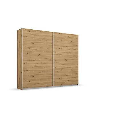 Abbildung von Rauch Möbel Aurelio Schrank Kleiderschrank Schwebetürenschrank, Eiche Artisan, Holz, 2 türig, inkl. Kleiderstangen, Einlegeböden BxHxT 218x210x59 cm