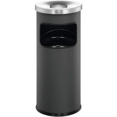 Abbildung von Durable Papierkorb Safe mit Ascher und Flammenlöschkopf, rund, anthrazit, 333258, 17 Liter