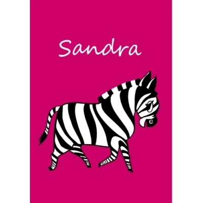Abbildung von Malbuch / Notizbuch Tagebuch Sandra: A4 blanko Zebra