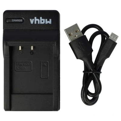 Abbildung von vhbw USB Akkuladegerät kompatibel mit Agfa Agfaphoto Optima 1338, 1338MT, 2338, 2338MT Digitalkamera, Camcorder, Action Cam Akku Ladeschale