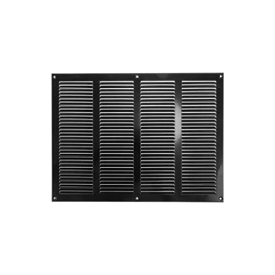 Abbildung von 40 x 30 cm schwarze Abdeckung der Entlüftung Stahlrücklauf Luftgitter für Decke und Seitenwand HVAC mit Insektenschutzgitter (390 200 mm, schwarz)