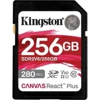 Abbildung von Kingston Canvas React Plus V60 SD 256GB SDXC UHS II 280R/150W U3 for Full HD/4K