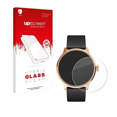 Abbildung von upscreen Schutzglas für Withings ScanWatch Light Schutzfolie, Glas Folie [Klar, 9H Panzerschutz, Anti Fingerprint]