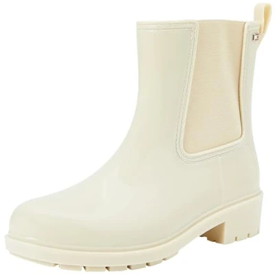 Abbildung von Tommy Hilfiger FLAG Rainboot Gummistiefel, Damen, Größe: 40, Country ivory Schuhe