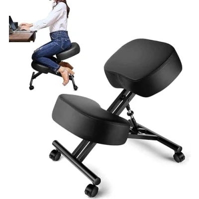 Abbildung von Himimi® Kniestuhl Ergonomischer Verstellbarer Kniehocker Haltungskorrekturstuhl Orthopädischer für Zuhause und Büro