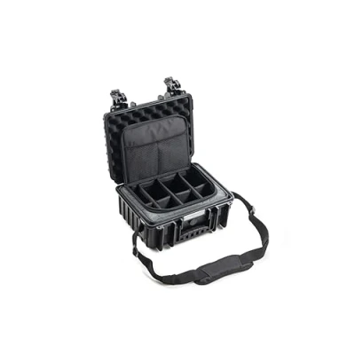 Abbildung von B&amp;W International Transportkoffer Outdoor Typ 3000 Orange mit Fototasche wasserdicht nach IP67 Zertifizierung, staubdicht, bruchsicher und unverwüstlich