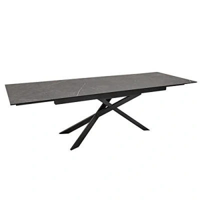Abbildung von riess ambiente Esstisch EUPHORIA 180 220 260cm dunkelgrau / schwarz (Einzelartikel, 1 St), Keramik · ausziehbar Graphit Optik Industrial Design