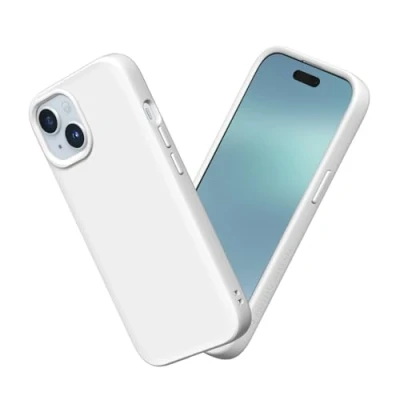 Abbildung von RhinoShield Case kompatibel mit [iPhone 15 Plus] SolidSuit Stoßdämpfende &amp; schlanke Schutzhülle Premium Finish 3.5 Meter Fallschutz Weiß