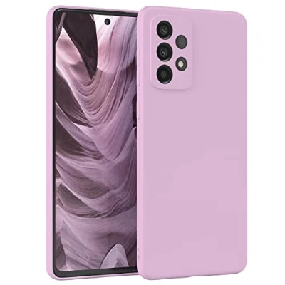 Abbildung von EAZY Case Silikonhülle für Samsung Galaxy A73 5G Hülle Silikon Violett weich stoßfeste Handyhülle Schutzhülle mit Kameraschutz Dünn Premium Schutz Cover TPU Phone Bumper in Flieder