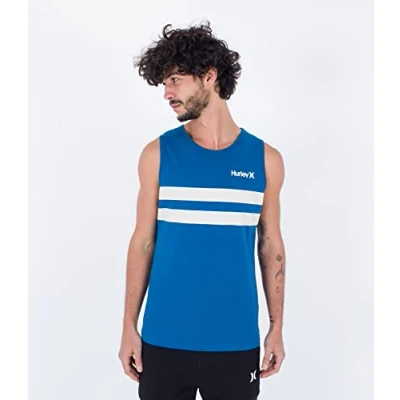 Abbildung von Hurley Herren M Oceancare Stripes Tank T Shirt, Abyss, S