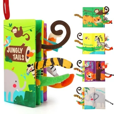 Abbildung von beiens Baby Spielzeug 6 Monate,Babybuch stoffbuch fühlbuch knisterbuch Bilderbuch Stoffbücher Kinderwagen Neugeborene ab 0 3 Monate, Bücher Quiet Book Geschenk für Jungen Mädchen