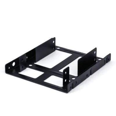 Abbildung von CSL 2,5 Zoll Dual Einbaurahmen 2X HDDs oder SSDs 3,5 auf kompatibel für bis zu 2 Festplatten in 6,4cm Größe inkl. Montagezubehör
