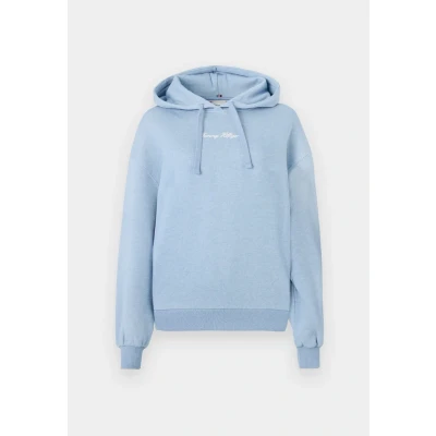 Abbildung von Tommy Hilfiger Classic Script Kapuzenpullover, Damen, Größe: XS, Brisk blue