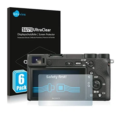 Abbildung von Savvies 6 Stück Schutzfolie für Sony Alpha 6500 Displayschutz Folie Ultra Transparent